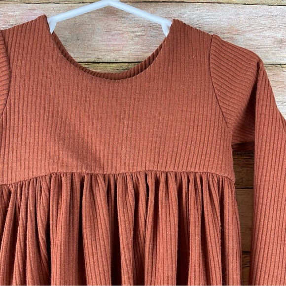 Remie Girl Ribbed Long Sleeve Dress Size 3T - Picture 6 of 7